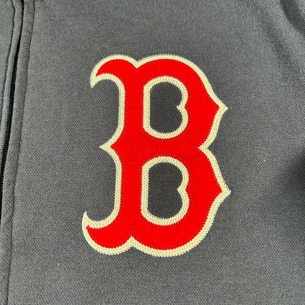 Stitches Boston Red Sox Jacket Men Large Blue Track MLB Baseball Bomber Full Zip